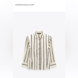 NWT Zara striped rustic shirt. XL
